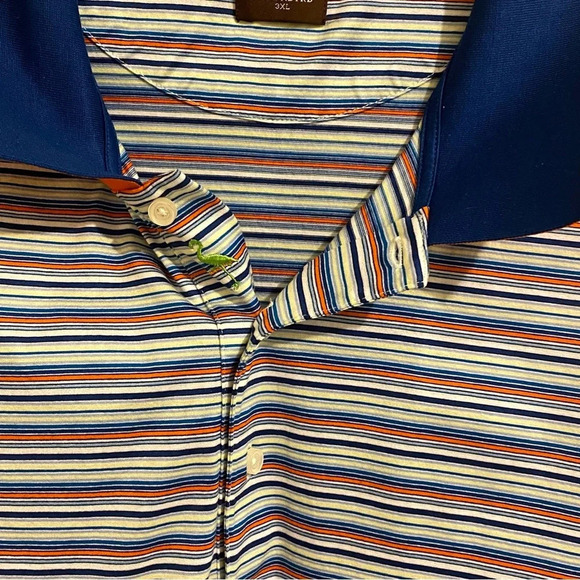 Tailorbyrd Men’s Size 3XL Golf Polo Multicolor Stripe Egyptian Cotton Casual - Picture 6 of 13